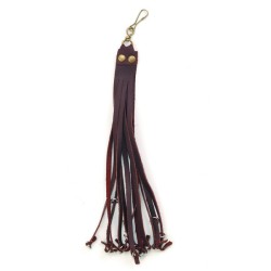 porte oiseaux cuir 12 brins 20cm